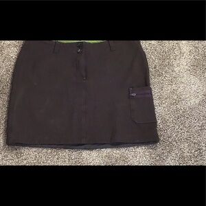 Title Nine Womens Cargo Skirt Size 10 Brown Stretch Cotton Golf ,walking